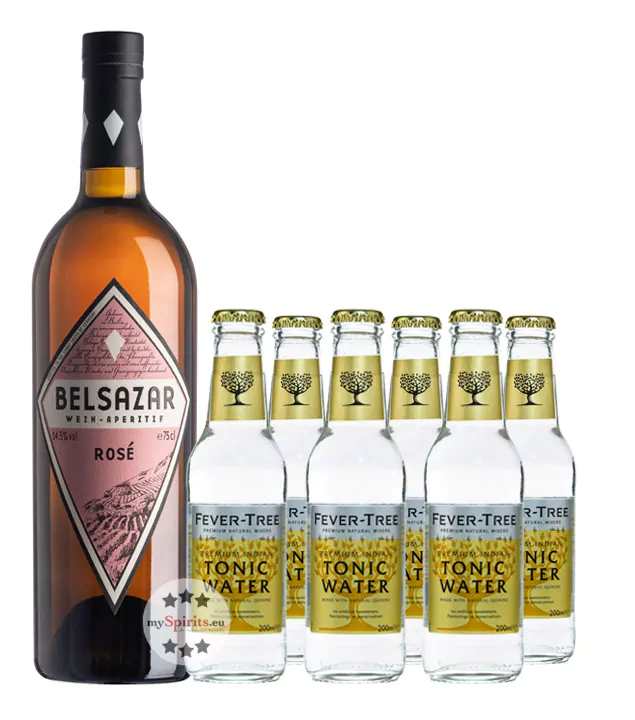 belsazar rose vermouth 14 5 vol plus 6 fever tree tonic water - Die Welt der Weine