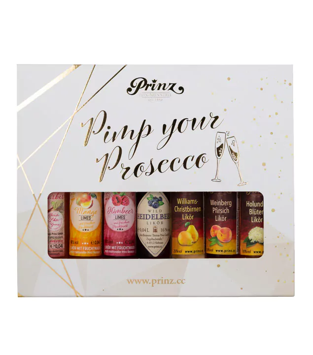 prinz geschenkset pimp your prosecco 7 x 004l - Die Welt der Weine