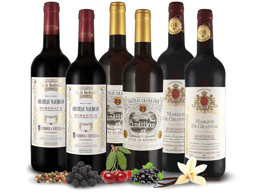001808 Bordeaux Genusspaket 6 Flaschen l - Die Welt der Weine