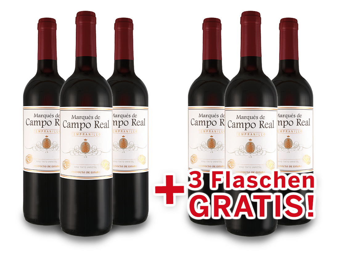 008829 Vorteilspaket Tempranillo Marques de Campo Real l - Die Welt der Weine
