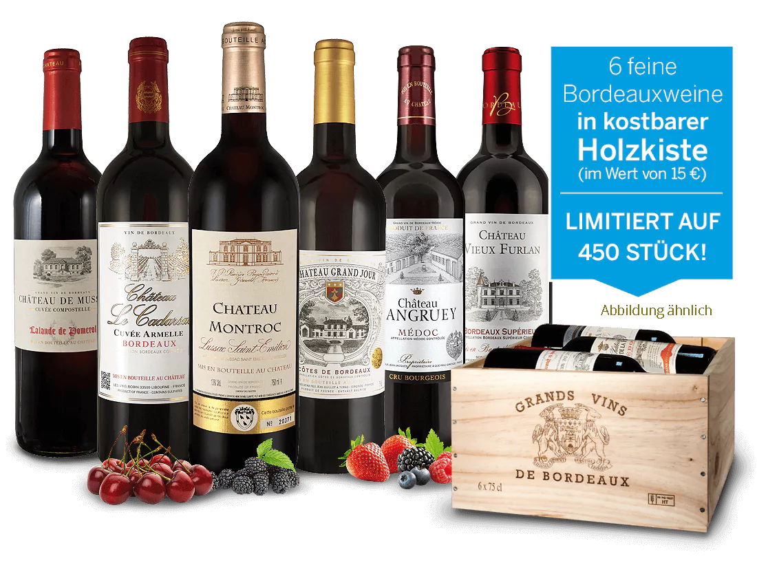 009079 Bordeaux Schatzkiste Holzkiste l - Die Welt der Weine