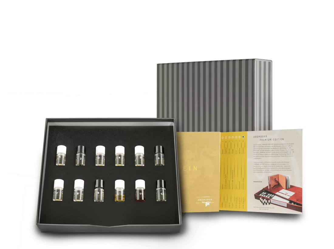 009968 Aromabar Sensoric Boxx Weisswein Duefte l - Die Welt der Weine