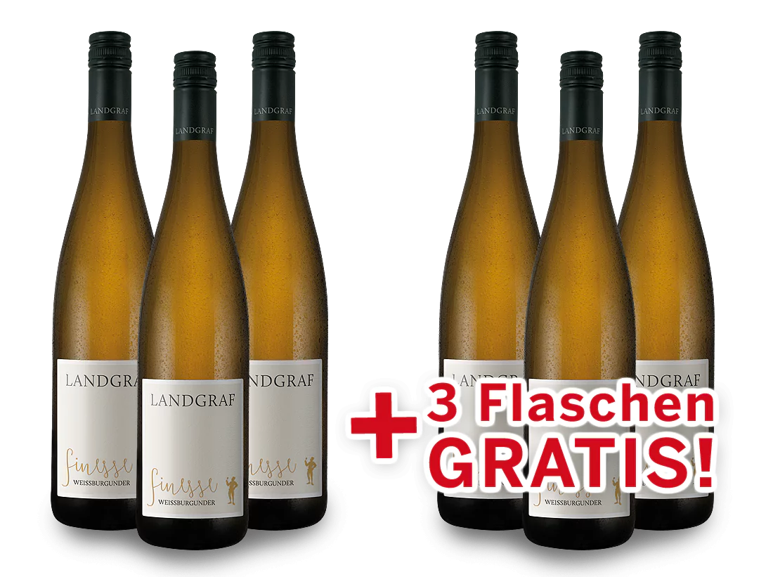 012848 6 f3 Vorteilspaket Landgraf Weissburgunder Finesse l - Die Welt der Weine
