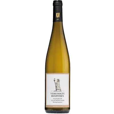 2021 piesport goldtroepfchen riesling kabinett fruchtig lieblich weingut vereinigte hospitien d6f - Die Welt der Weine