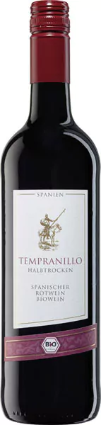 bio tempranillo rotwein halbtrocken 075 l 3656 - Die Welt der Weine