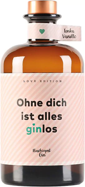 flaschenpost ohne dich ist alles ginlos gin 410 vol 05 l - Die Welt der Weine