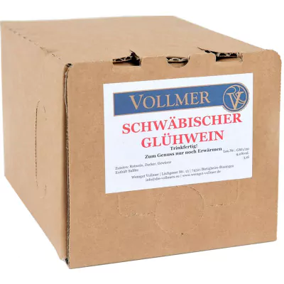 schwaebischer gluehwein rot 3l bag in box weinschlauch 3 0 l weingut roland vollmer 15d - Die Welt der Weine