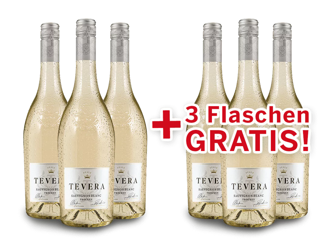 013738 Vorteilspaket 6 fuer 3 Lergenmueller Sauvignon Blanc TEVERA - Die Welt der Weine