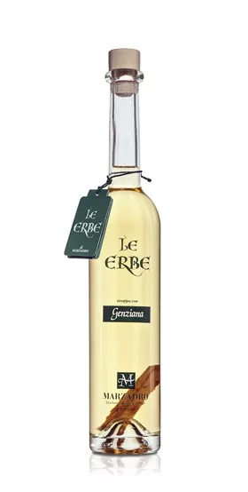 marzadro erbe genziana grappa mit enzian 0 5 3470 10 - Die Welt der Weine