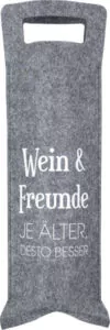 geschenktuete filz wein freunde fuer 1 flasche 14682 600x600 - Die Welt der Weine