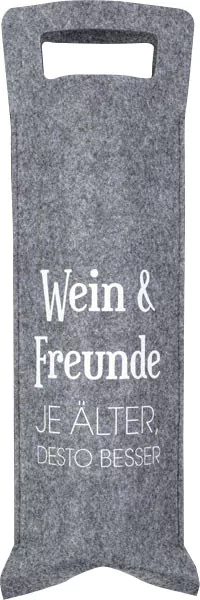 geschenktuete filz wein freunde fuer 1 flasche - Die Welt der Weine