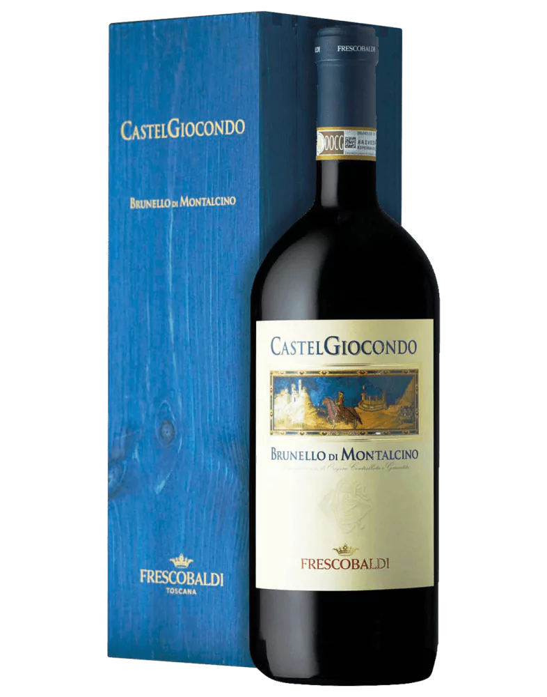 CastelGiocondo Brunello di Montalcino 15l Magnumflasche in der Holzkiste - Die Welt der Weine