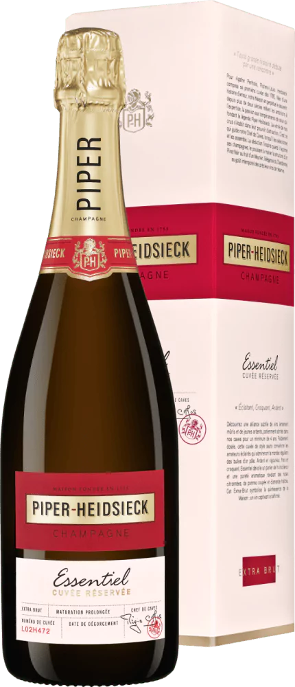 Piper Heidsieck Champagner Cuvee Brut Reserve Essentiel in Geschenkverpackung - Die Welt der Weine