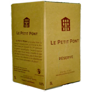 bib 5l petit pont rouge reserve 2022 domaines robert vic preignes le vieux - Die Welt der Weine