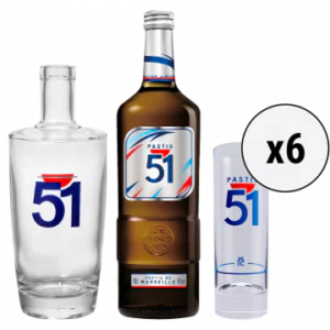 pack pastis 51 edition limitee karaffe 6 glaser tubes - Die Welt der Weine