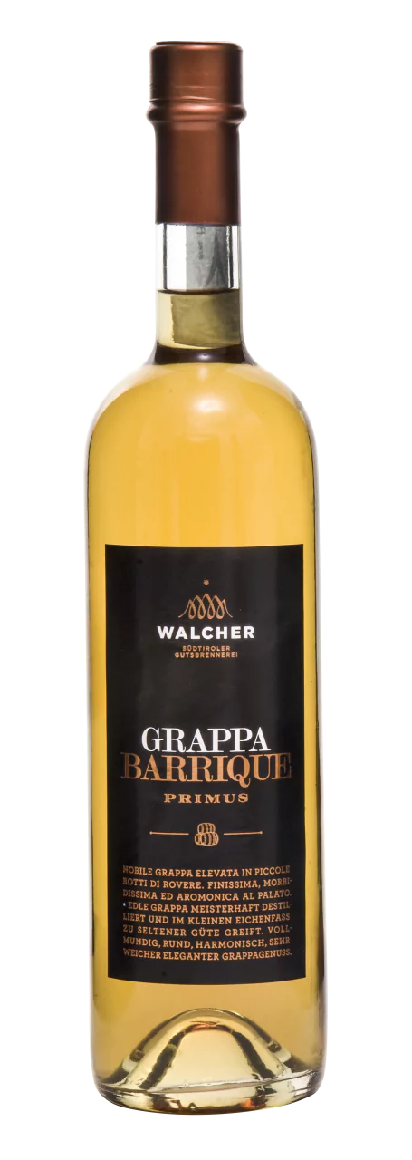 walcher grappa primus barrique 0 7 l 4168 10 - Die Welt der Weine