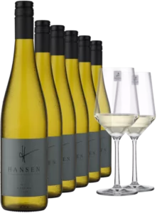 2022 HANSEN Signature Collection N°1 Riesling im 6er Vorratspaket inkl. 2er Set Zwiesel Glaeser PURE - Die Welt der Weine