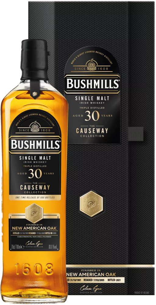 Bushmills Causeway Collection New American Oak 30 Years Old Single Malt Irish Whiskey - Die Welt der Weine