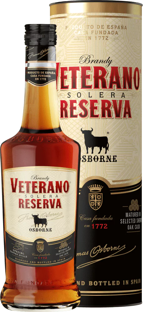 Osborne Veterano Reserva Brandy Solera in Geschenkverpackung - Die Welt der Weine