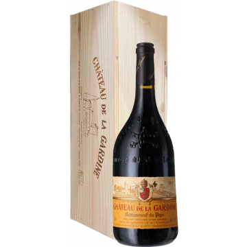 jeroboam chateauneuf du pape tradition 2020 chateau de la gardine caisse bois - Die Welt der Weine