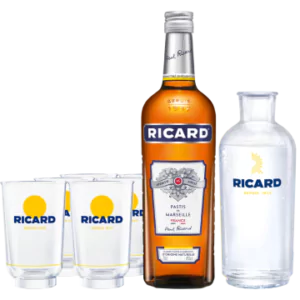 pack ricard 6 glaser allonge lehanneur ricard nouveau logo 1 karaffe - Die Welt der Weine