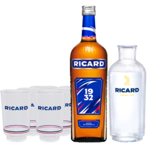 pack ricard limited edition 1l 6 glaser allonges collector karaffe - Die Welt der Weine