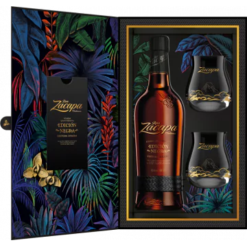 rum zacapa edicion negra geschenkset 2 glaser - Die Welt der Weine