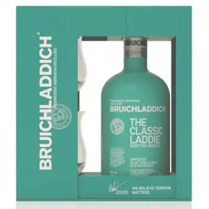 616496 bruichladdich scottish barley mit 2 glaesern 7121 - Die Welt der Weine