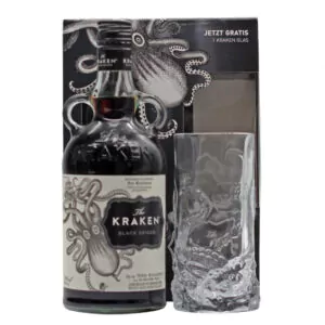 6350348 kraken black spiced geschenkset mit glas 11670 - Die Welt der Weine