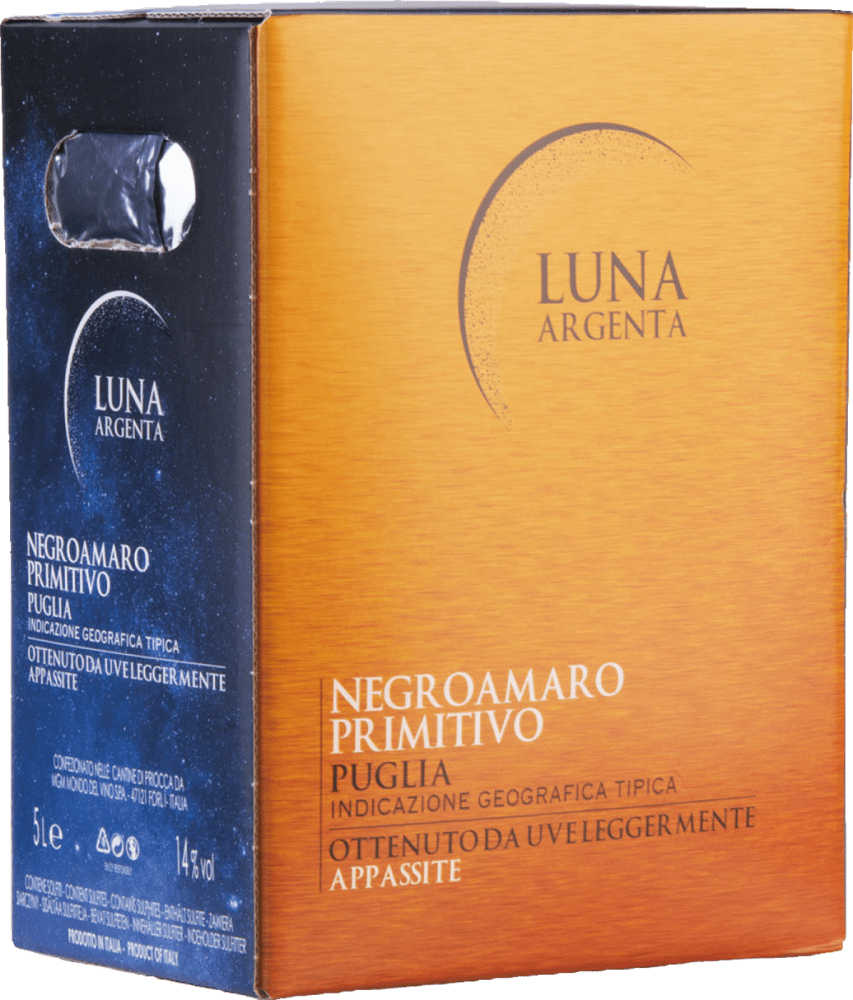 Luna Argenta Negroamaro Primitivo Appassite 5l Bag in - Die Welt der Weine