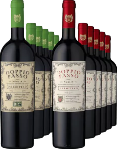 12er PAKET Gemischtes Doppel Doppio Passo Primitivo Rosso - Die Welt der Weine