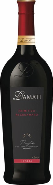 d amati primitivo negroamaro rotwein halbtrocken 1 l - Die Welt der Weine