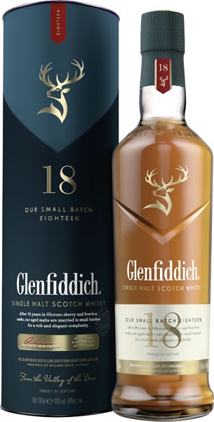 glenfiddich single malt scotch whisky 18 years 40 vol 07 l 14003 - Die Welt der Weine